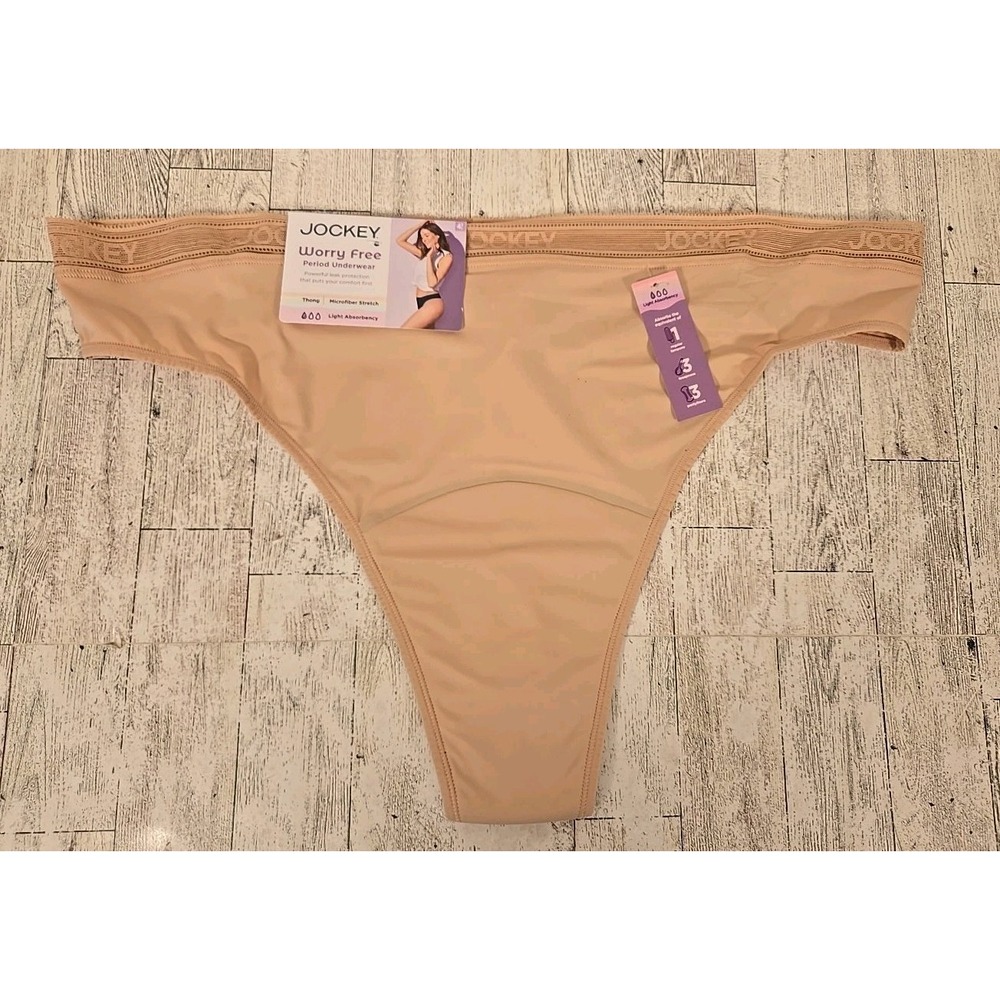 Jockey Period Underwear Thong 4XL Light Absorbency Microfiber Stretch